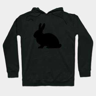Bunny Rabbit Pattern in Black and White Hoodie